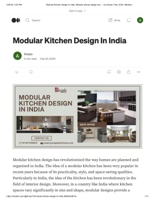 Modular Kitchen Design In India. Modular kitchen design has… _ by Itnseo _ Feb, 2024 _ Medium