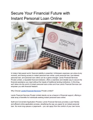 Overdraft loan online