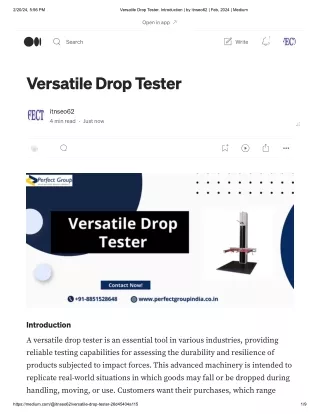 Versatile Drop Tester