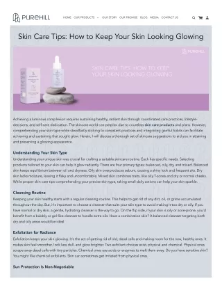 Skin Care Tips Strategies for Achieving Glowing Skin