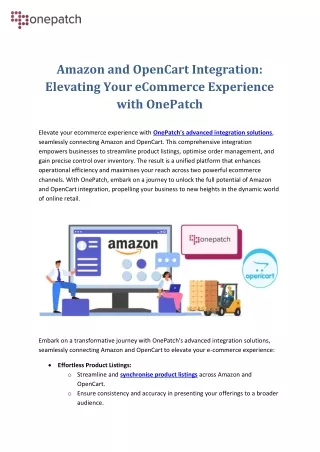 Elevating Your eCommerce Experience with Amazon and OpenCart Integration