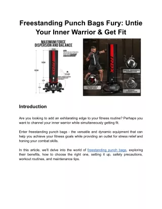 Freestanding Punch Bags Fury_ Untie Your Inner Warrior & Get Fit