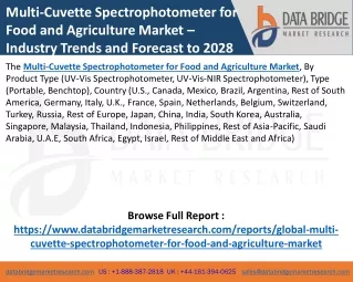 Multi-cuvette spectrophotometer for food and agriculture market