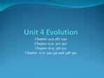 Unit 4 Evolution