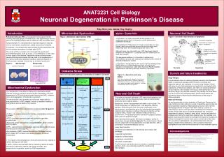 ANAT3231 Cell Biology Neuronal Degeneration in Parkinson’s Disease
