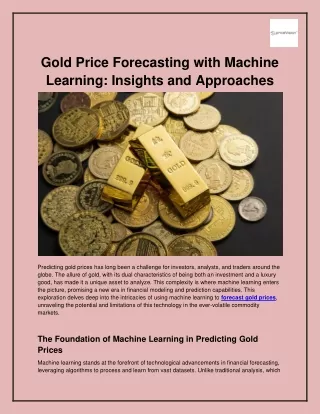 Gold Price Forecasting with Machine Learning_ Insights and Approaches