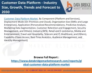 Customer Data Platform Market – Industry Trends and Forecast to 2030