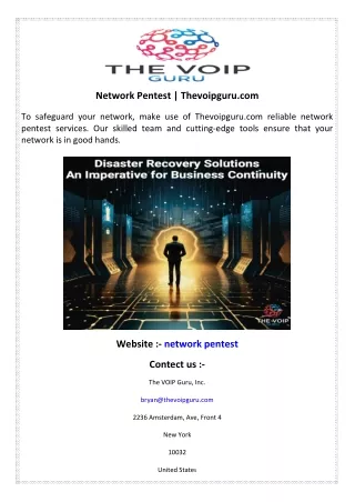 Network Pentest  Thevoipguru.com