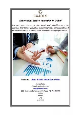 Expert Real Estate Valuation in Dubai