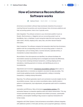 eCommerce Reconciliation Software - Optimus Fintech - Hashnode