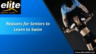 Reasons for Seniors to Learn to Swim