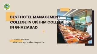 Best Hotel Management College in UP IHM College in Ghaziabad