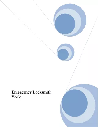 Emergency Locksmith York