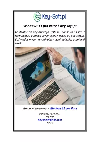 Windows 11 pro klucz  Key-soft.pl