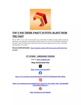 Top 5 90s Theme Party Outfits - Blast from the Past