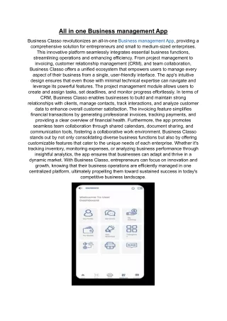 All in one Business management App