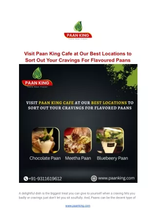 Food Franchise India - Paanking