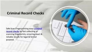 Criminal Record Checks