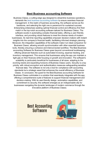 Best Business accounting Software