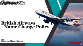 1-800-315-2771| British Airways Name Change Policy