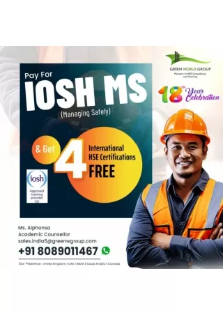 Making  a valuable asset for safety professionals - Iosh Course in Kerala