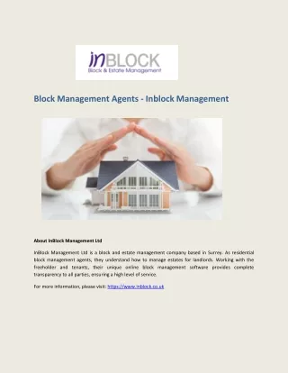 Block Management Agents - Inblock Management Ltd.