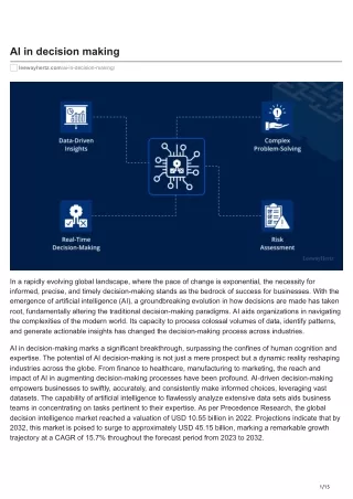 AI in decision making