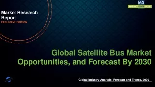 Satellite Bus Market will reach at a CAGR of 5.4% from to 2030