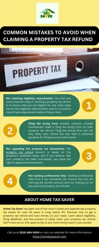 Common Mistakes to Avoid When Claiming a Property Tax Refund