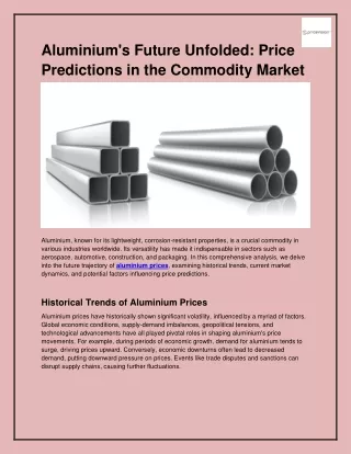 Aluminium's Future Unfolded_ Price Predictions in the Commodity Market
