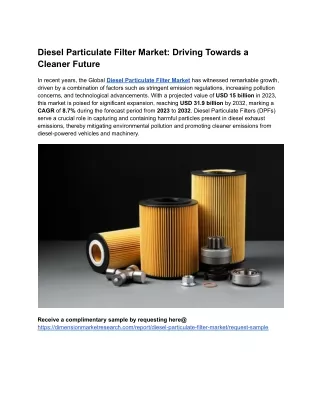 Diesel Particulate Filter Market Outlook