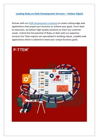 Leading Ruby on Rails Development Services – Pattem Digital