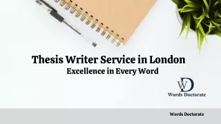 Thesis Writer Service in London