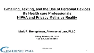 2024 HIPAA E-mailing and Texting Myths vs Reality