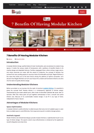 7 Benefits Of Having Modular Kitchen