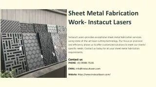 Sheet Metal Fabrication Work in Ahmedabad, Sheet Metal Fabrication Work in Gujar