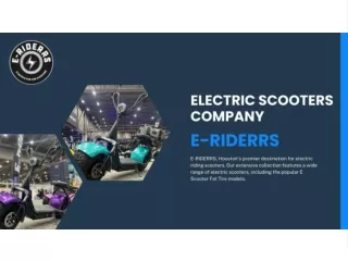 E-Riderrs - Electric Scooters Company