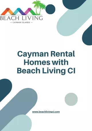 Cayman Rental Homes with Beach Living CI