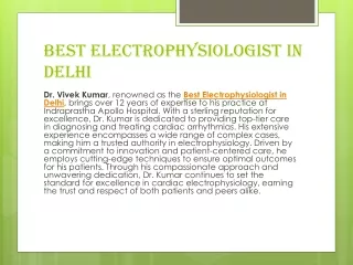 Best Electrophysiologist in Delhi