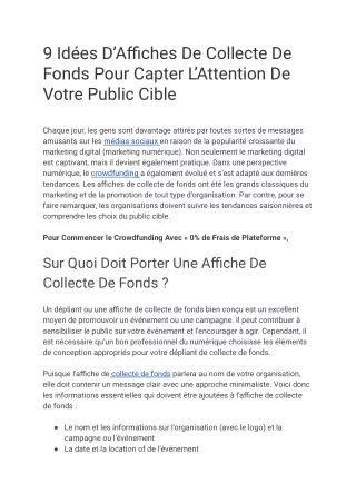 9 Idées D'affiches De Collecte De Fonds Pour Attirer L'attention  WhyDonate