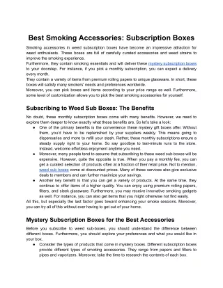 Best Smoking Accessories_ Subscription Boxes