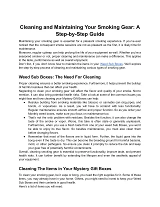 Cleaning and Maintaining Your Smoking Gear_ A Step-by-Step Guide