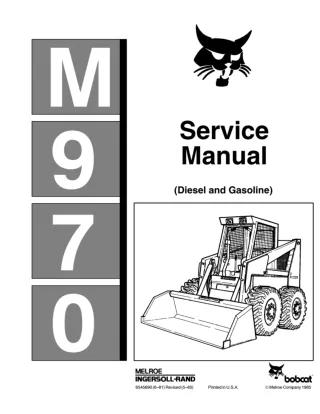 BOBCAT M-970 SKID STEER LOADER Service Repair Manual