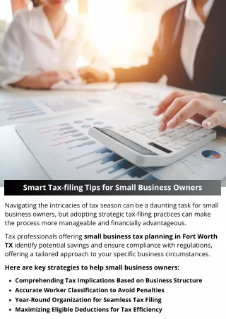 Smart Tax-filing Tips for Small Business Owners