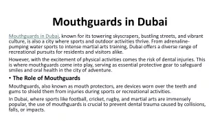 Mouthguards in Dubai