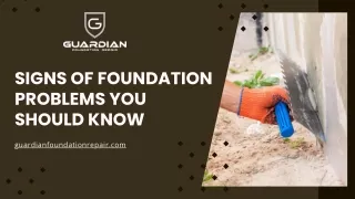 Signs of Foundation Problems You Should Know