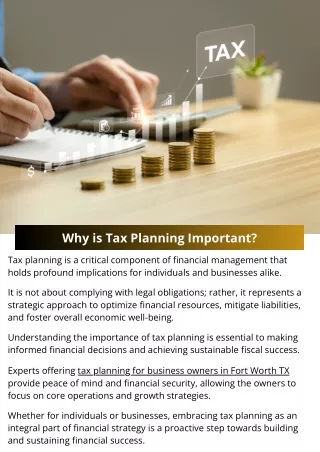 Why is Tax Planning Important?
