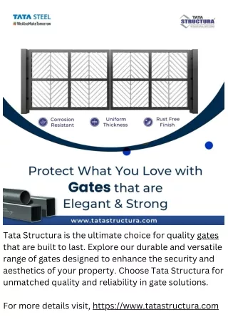 The Ultimate Choice for Quality Gates - Tata Structura