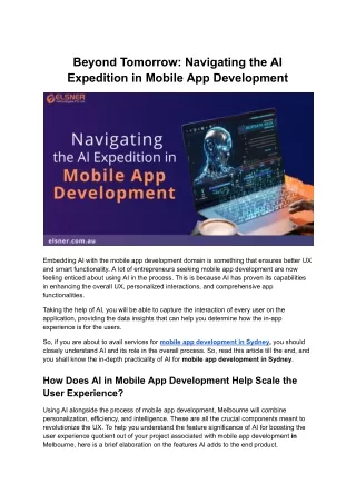 Beyond Tomorrow_ Navigating the AI Expedition in Mobile App Development