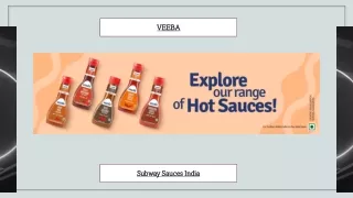 Subway Sauces India